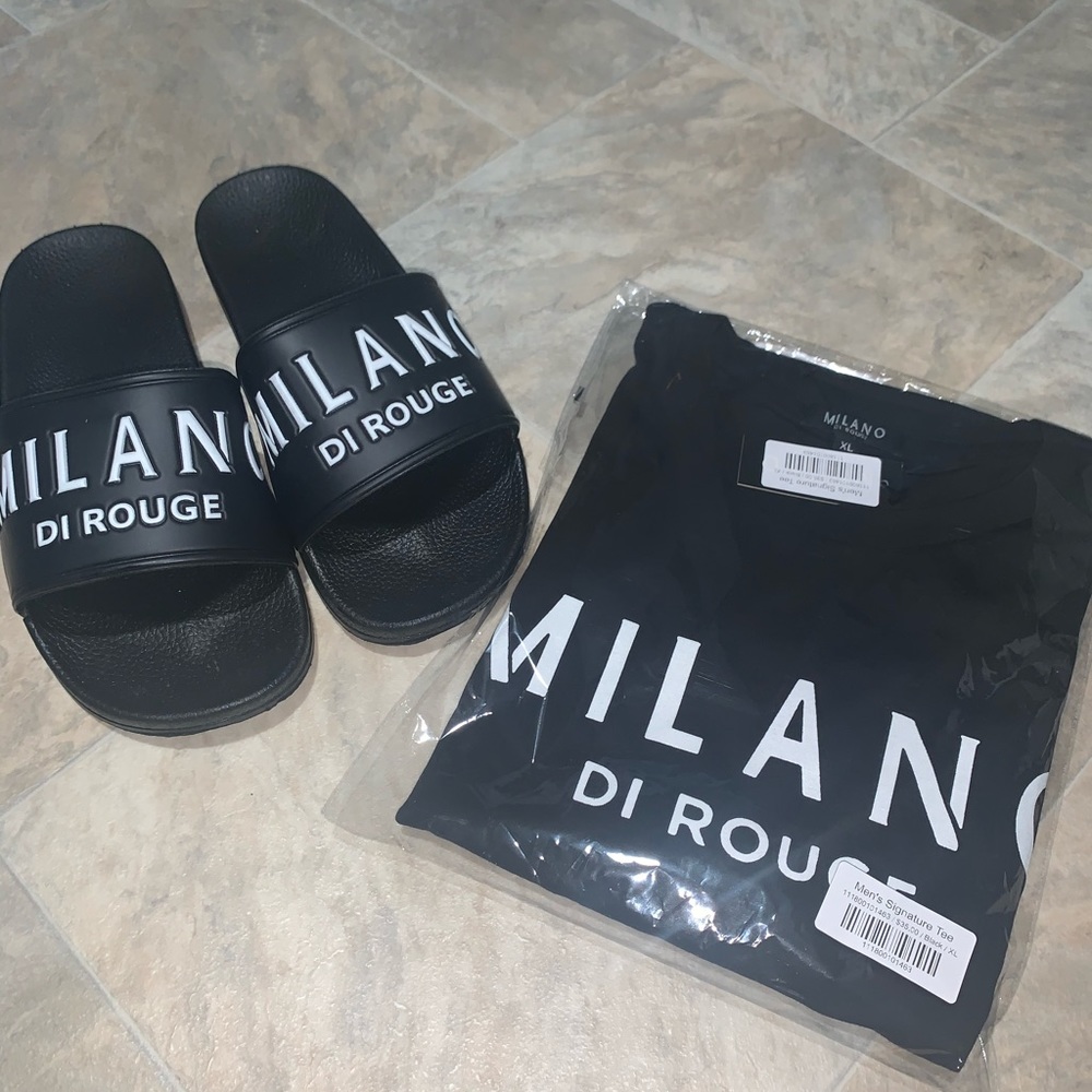 Milano di rouge Men’s shirt and simba slides